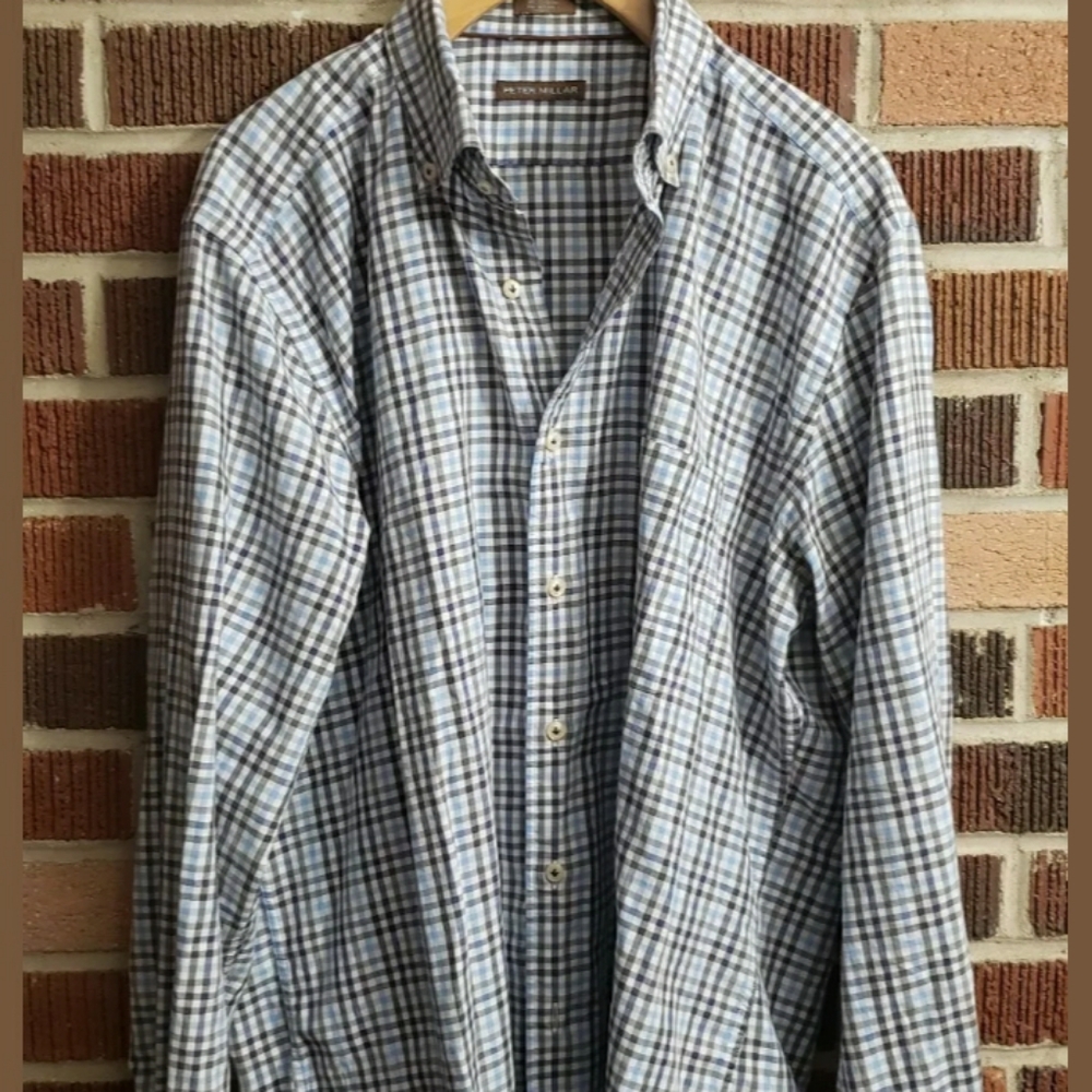Peter Millar Checks Long Sleeve Button Front Shirt